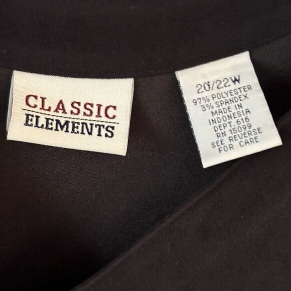 Classic Elements Womens 20/22 Maxi Dress Y2K Black Ultra Suede Jumper Sleeveless - Picture 7 of 11